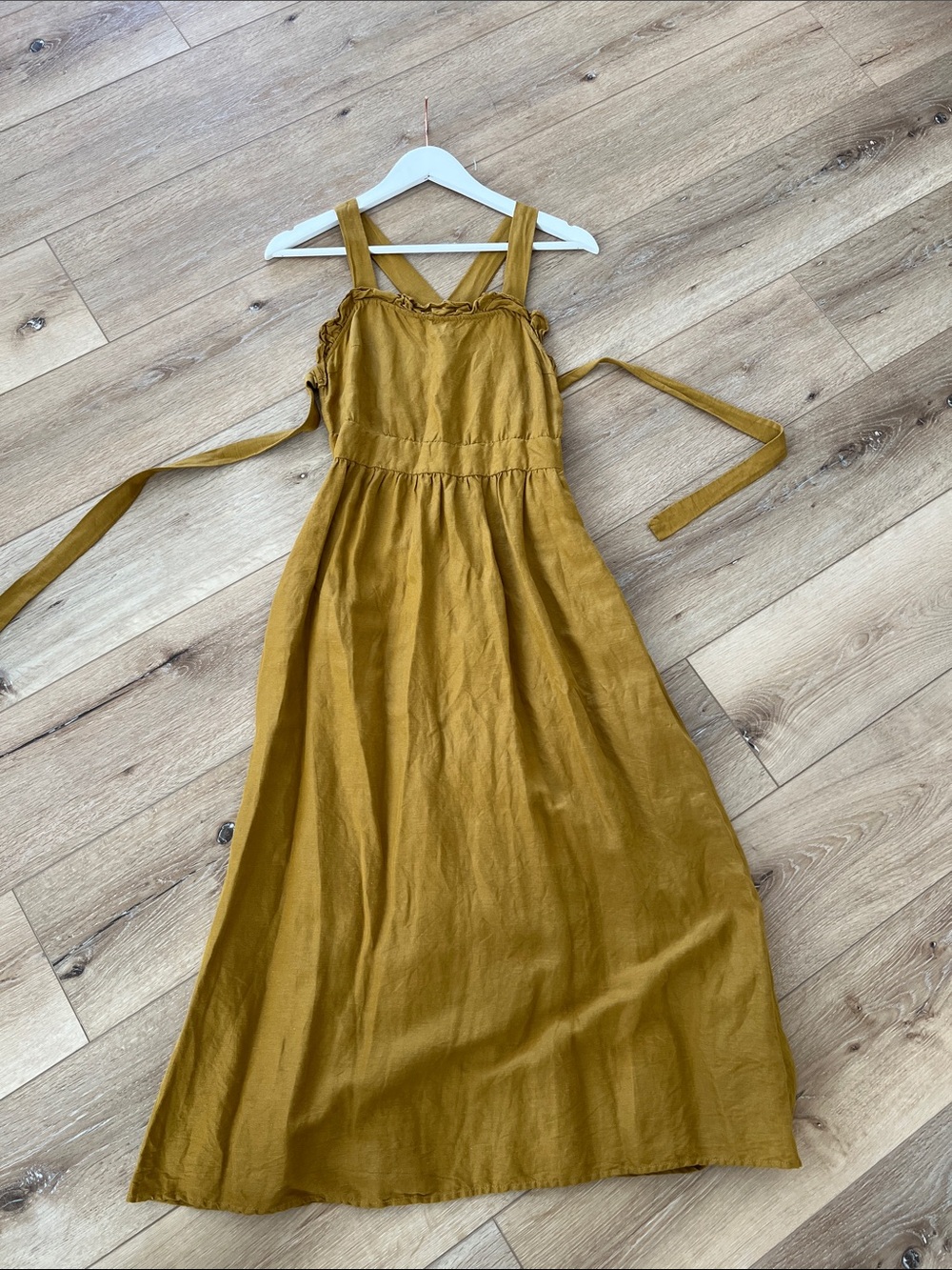Zara Mustard Yellow Maxi Dress